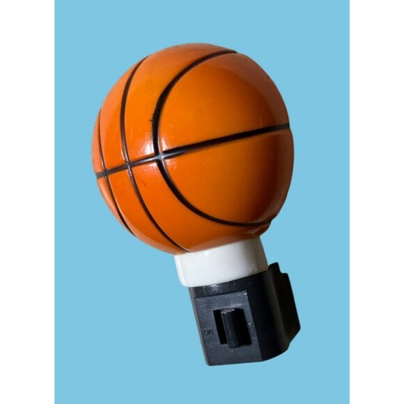 Basketball-Themed Plug-In Night Light For Kids Room Or Sports Fans - Picture 1 of 11